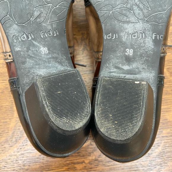 ANTHROPOLOGIE FIDJI PORTUGAL LEATHER BROWN LACE UP HEELED OXFORD - Picture 13 of 16